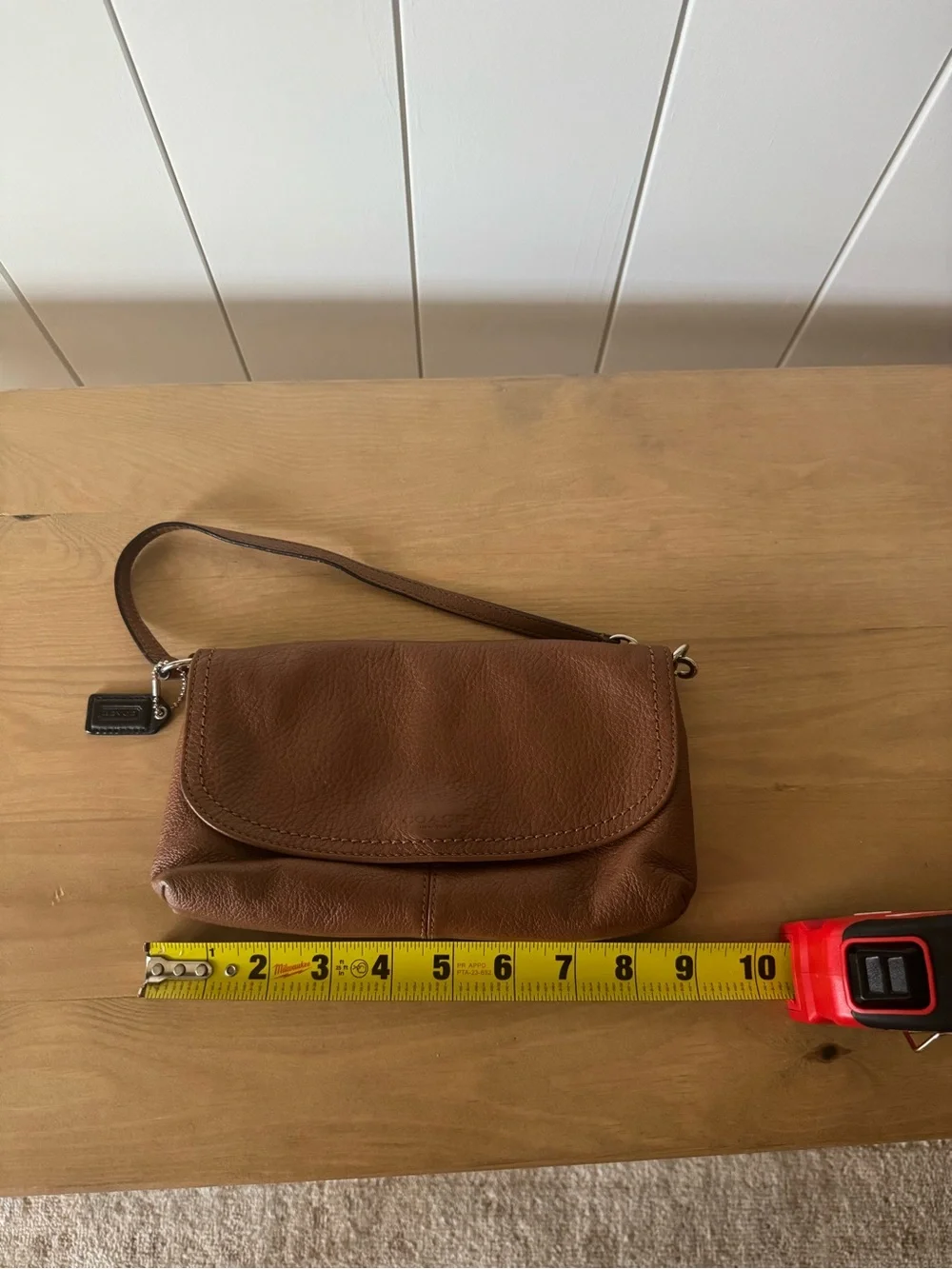 Coach Brown Pebbled Leather Shoulder Bag